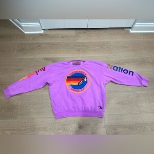 AVIATOR NATION RELAXED CREW SWEATSHIRT - NEON PURPLE